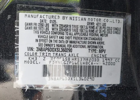 2025 Nissan Kicks Sr Intelligent Awd из США, поврежденный, VIN 3N8AP6DDXSL360290